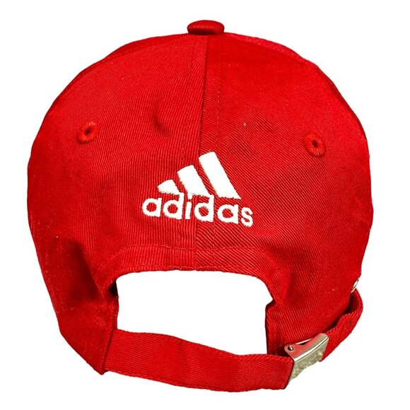 Adidas UEFA EURO 2008 Suisse Switzerland Red Baseball Cap Adjustable Hat Striped - Picture 4 of 16